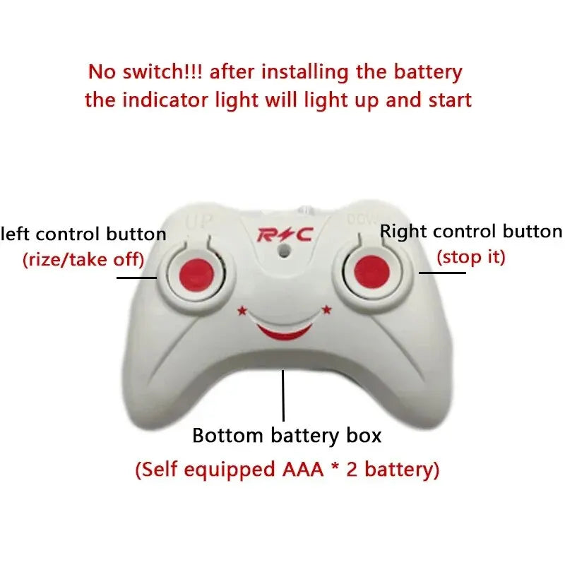 Rechargeable Mini RC Drone Remote Safe Fall-Resistant RC Helicopters Drone Children Toys